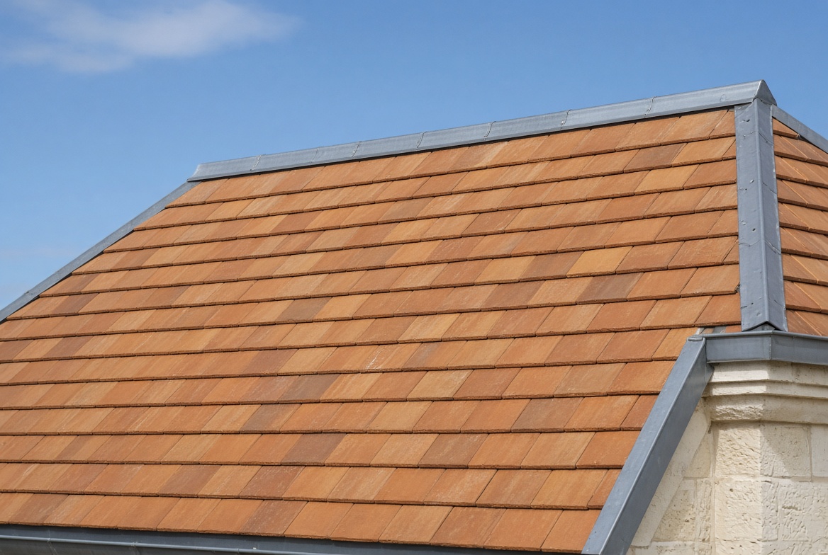 Toiture en tuiles rénovée